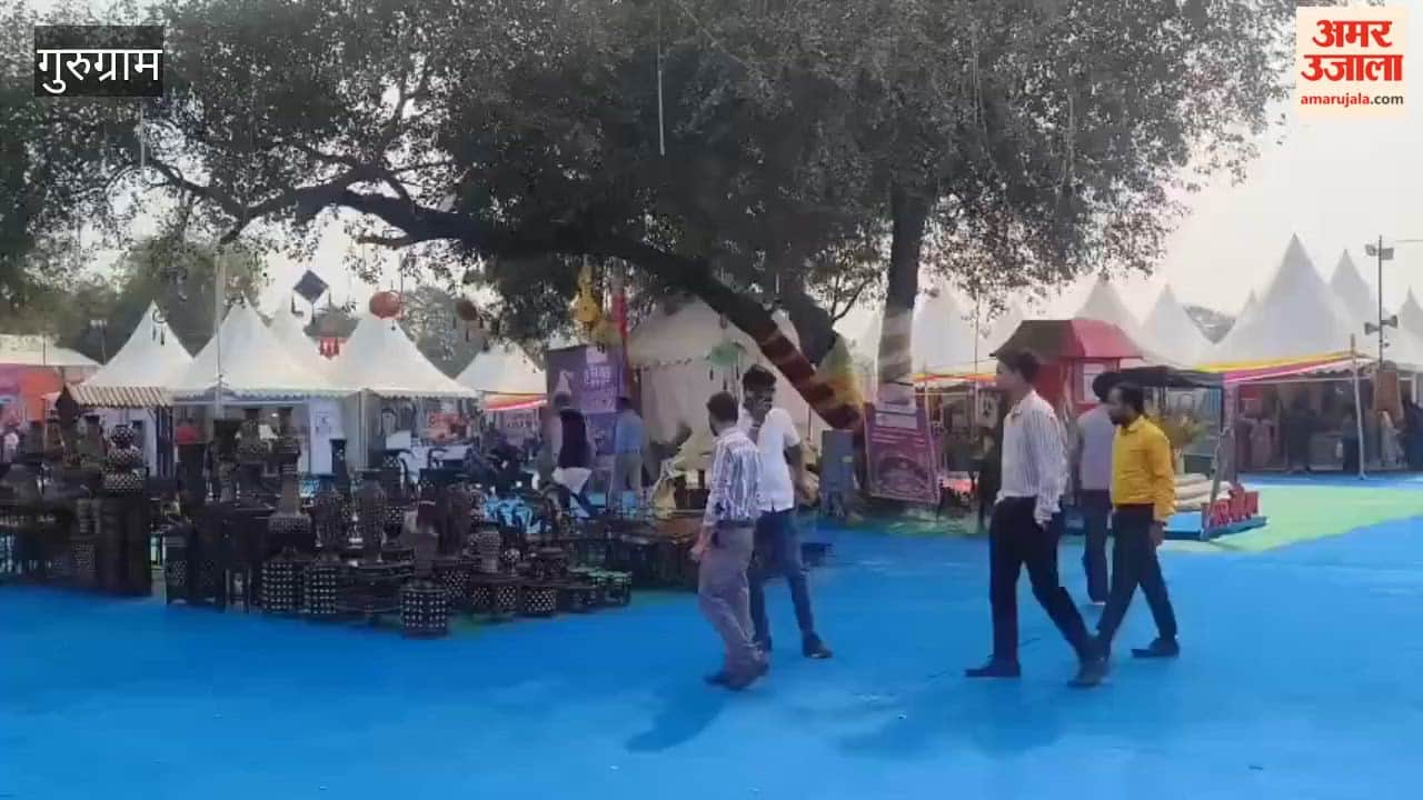 Crowds gathered at Saras Mela in Gurugram today