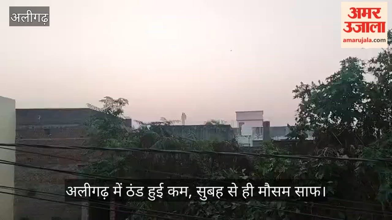 अलीगढ़ में ठंड हुई कम, सुबह से ही मौसम साफ
