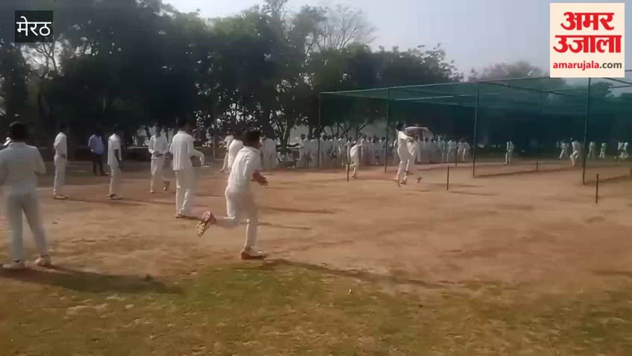Meerut: Trials for under-16 cricket players held at Victoria Park