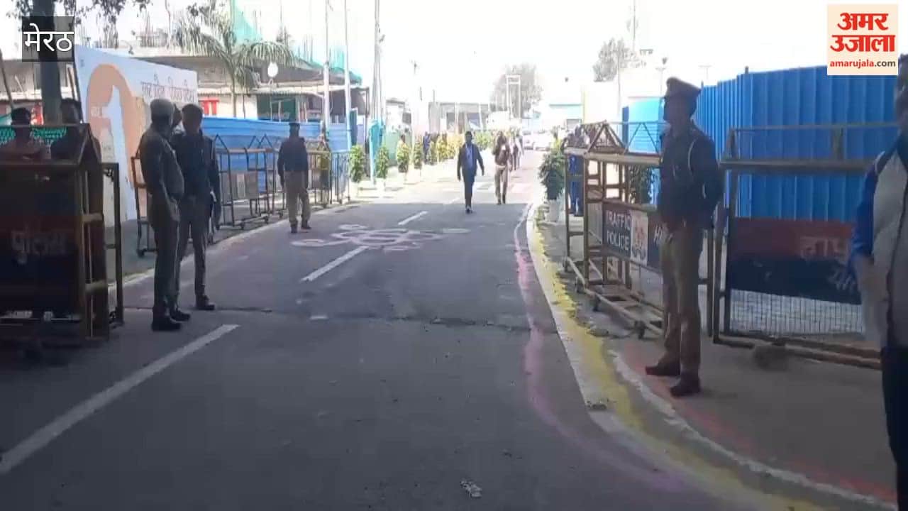 Heavy Traffic Jam on Delhi Road Ahead of Chief Minister’s Meerut Visit, Exam-Going Students Face Trouble