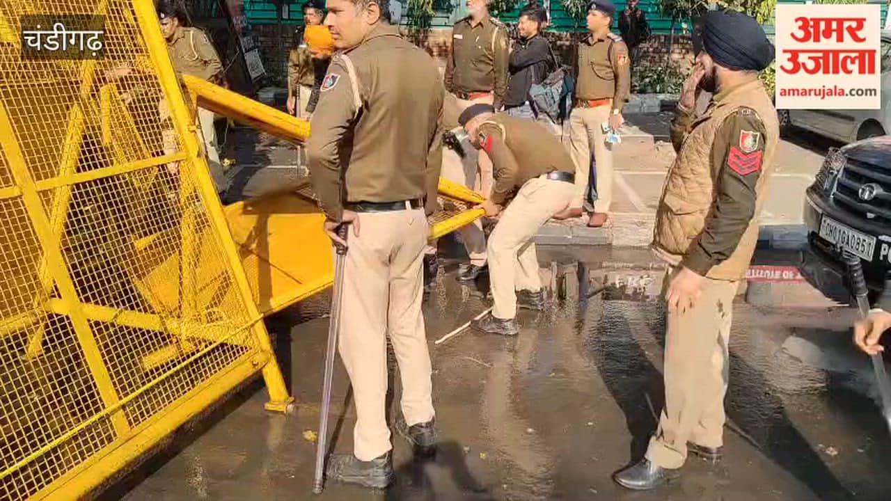 Chandigarh: Youth Congress's march towards BJP office stopped by police