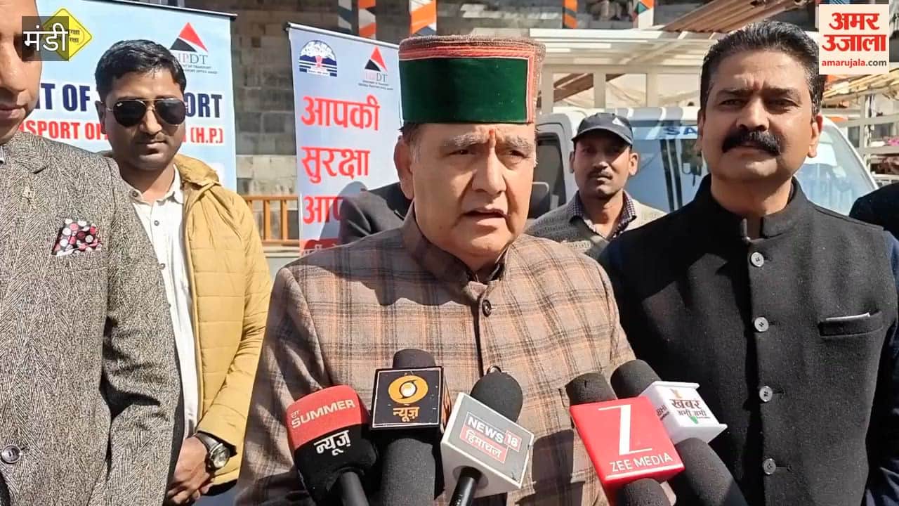 Mandi Transport department gave the message of road safety on Shivratri, organised bike and car rally