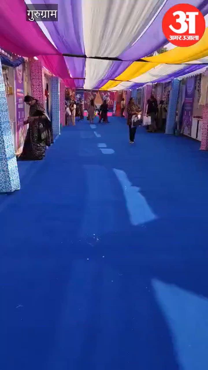 गुरुग्राम सरस मेले में दिखी कम भीड़, स्टॉल संचालक मायूस