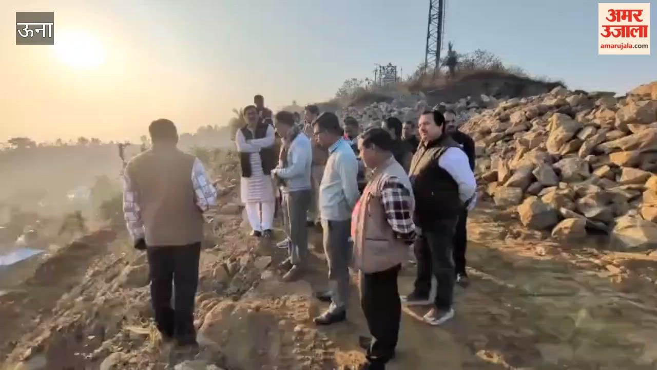 Una MLA Vivek Sharma inspected the sports ground being constructed in Peeplu, ordered to complete the work soon