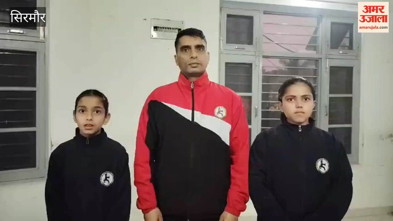 Sirmour Ishanvi and Navika of Nahan selected for Khelo India Asmita Penchak Silat League leave for Delhi