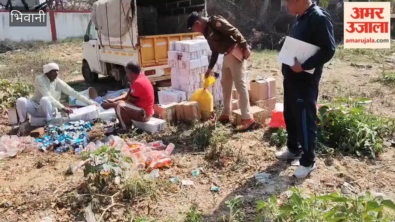 70 boxes of illegal liquor destroyed in Loharu police station premises