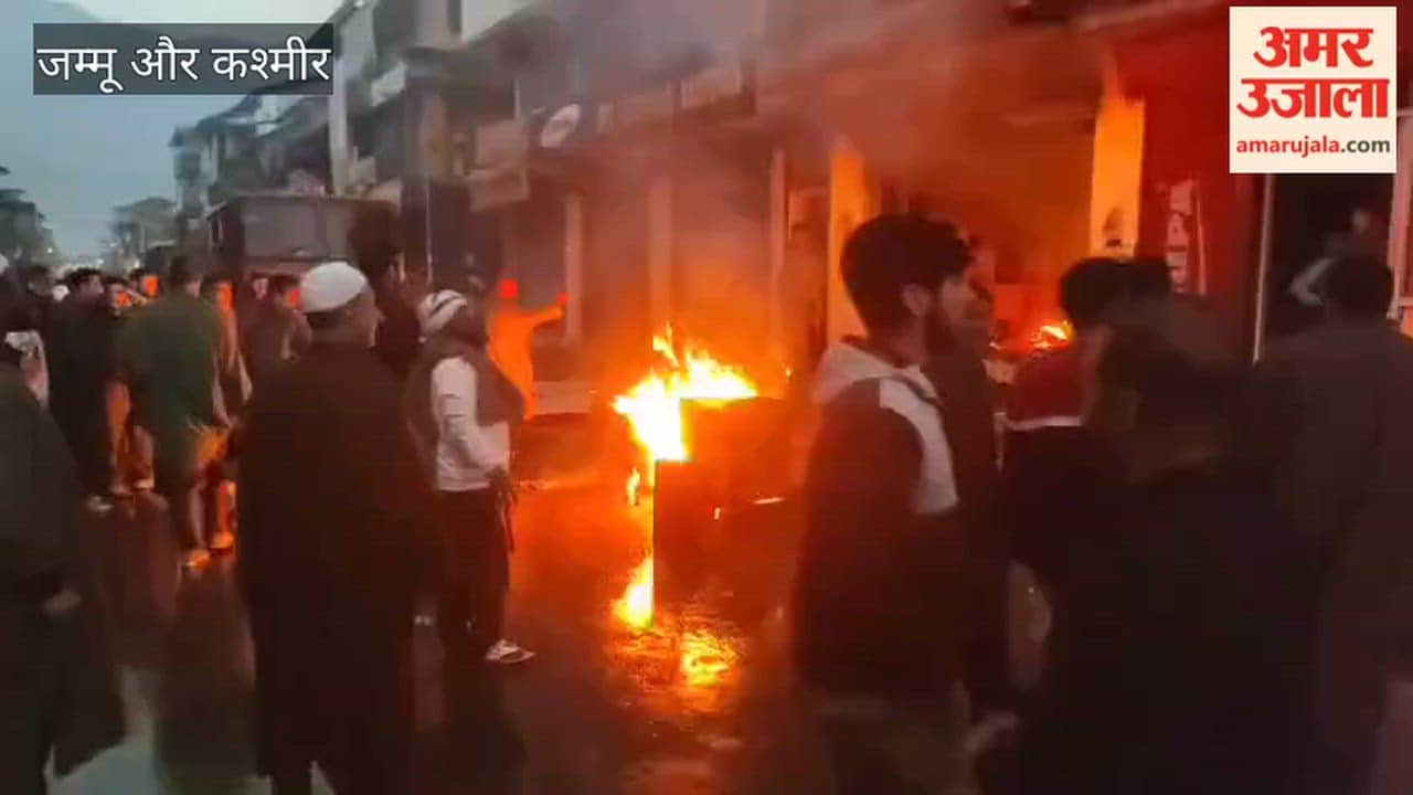 Massive Fire Ravages Bandipora Market, Dozens of Shops Gutted