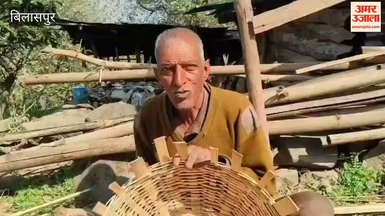 Bilaspur Jaswani elderly Rikhi Ram is making a living from bamboo products demand decreased due to the arrival of plastic