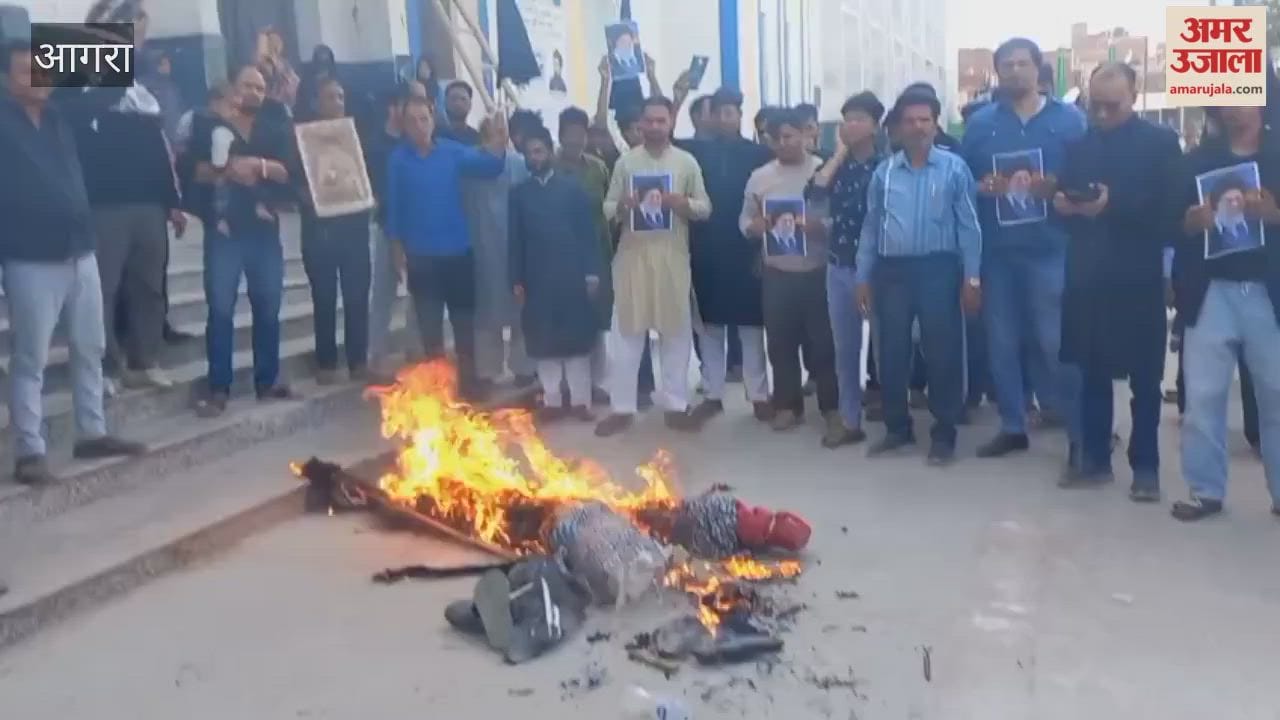 Israel-Iran War Shia Muslims protest against America and Israel in Agra