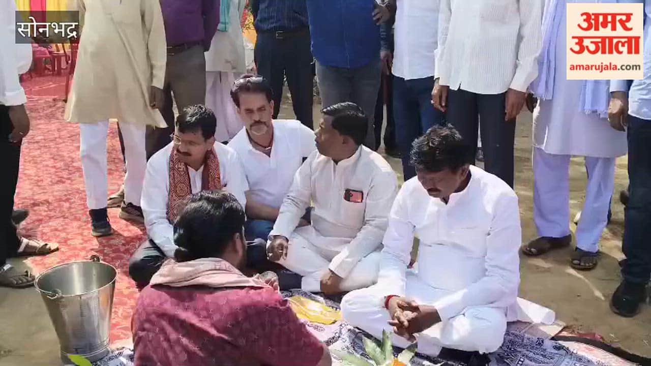 MLA doctor Anil Kumar Maurya laid foundation stone of link road in sonbhadra