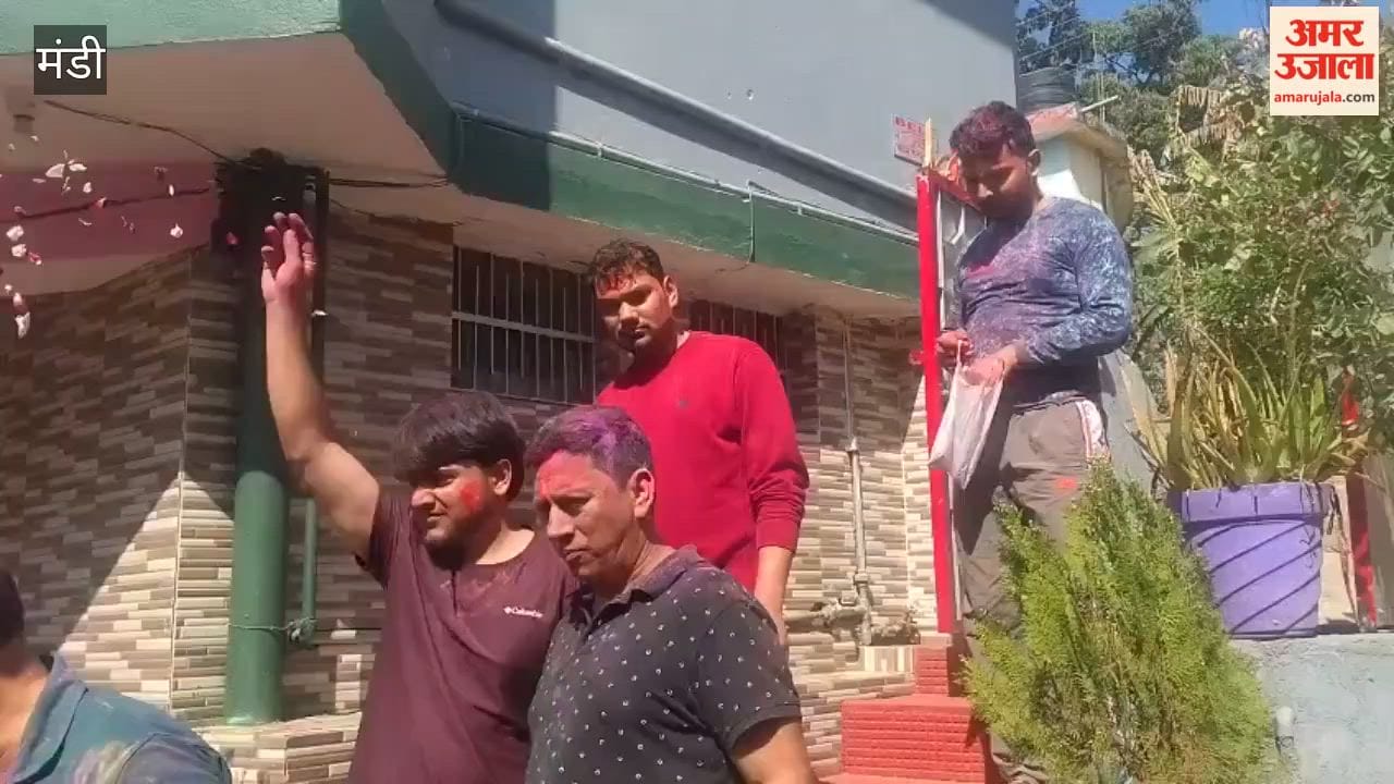 Mandi Holi celebrated with great enthusiasm in Ladbhadol, dozens of people from the Muslim community also participated