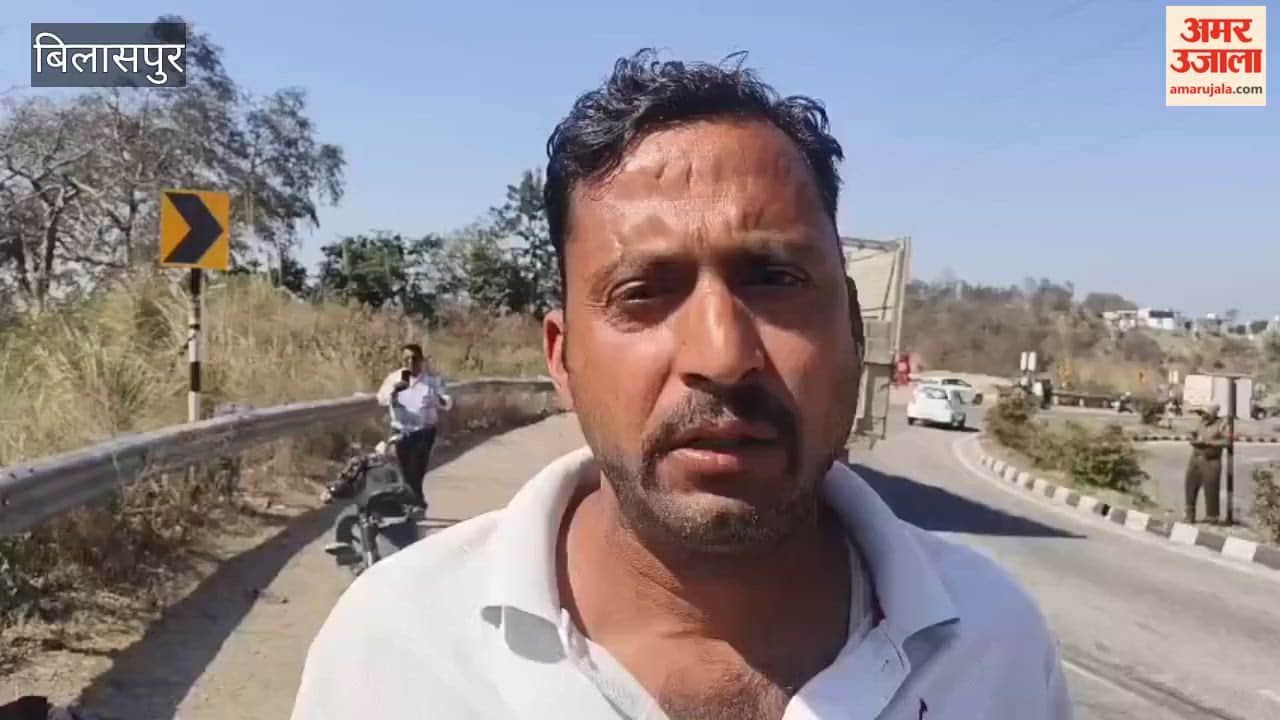 Bilaspur Tragic accident on Kiratpur-Manali four lane, bike rider killed after being hit by truck; another seriously injured