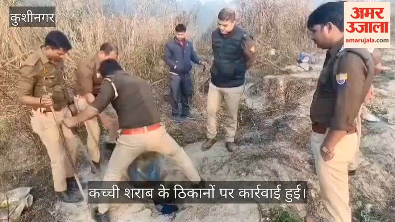 A joint team of police and excise department raided illegal liquor dens.