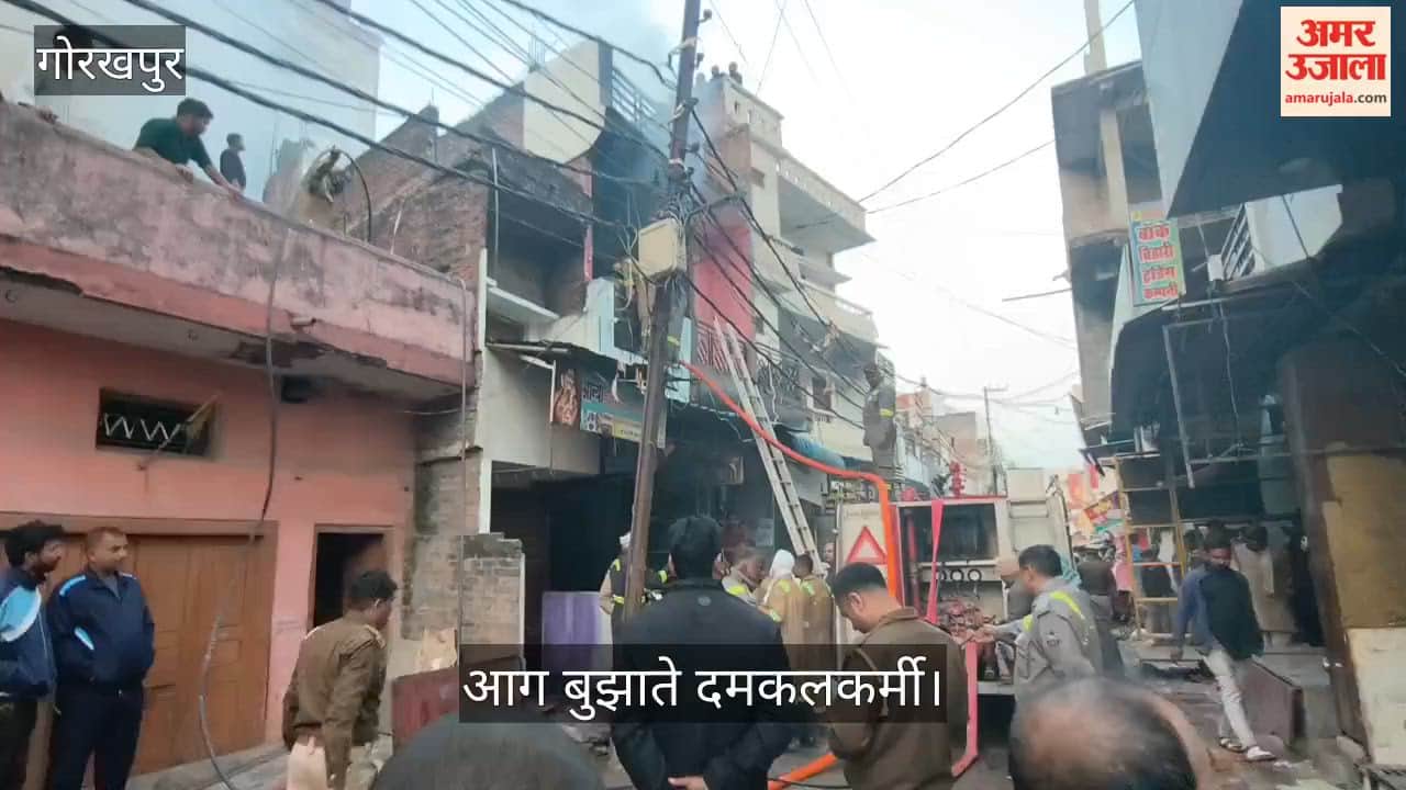 A short circuit caused a massive fire in a shop, burning goods worth lakhs to ashes.