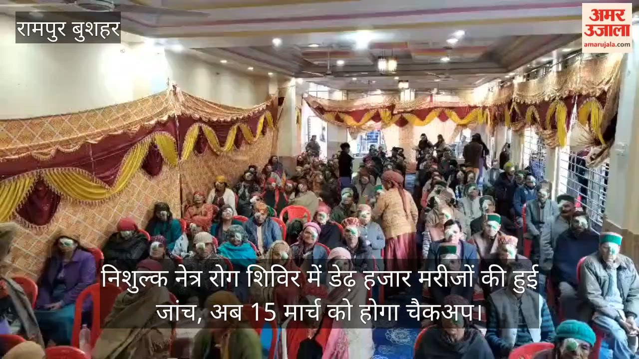 Rampur Bushahr: 1,500 patients were examined at a free eye camp; checkups will now take place on March 15.