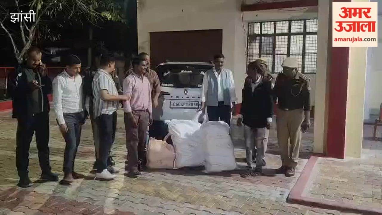 Two interstate smugglers arrested in Jhansi with 50 kg of marijuana, which they were carrying hidden under the seat of a car.