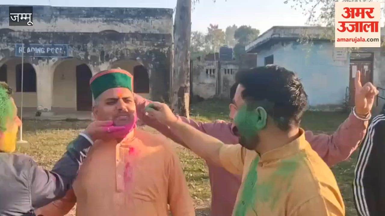 A riot of colours at the historic fort of Samba, youth celebrated Holi with enthusiasm.