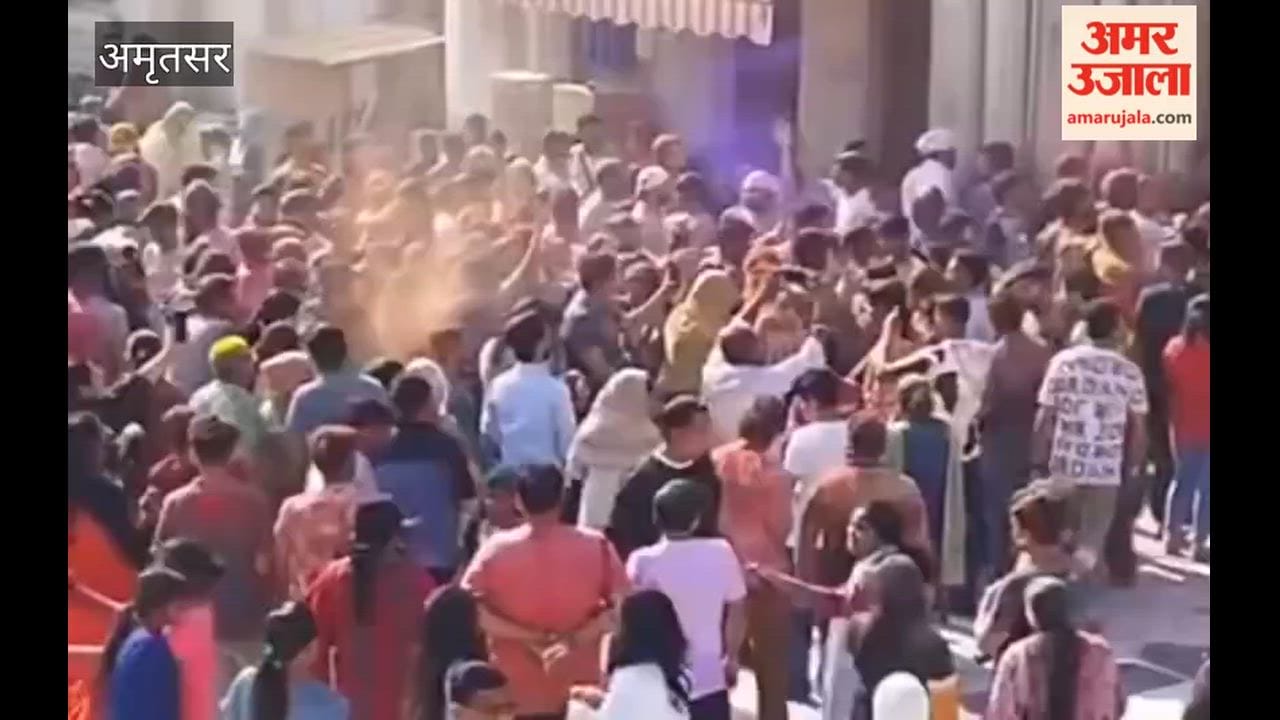 Holi celebrations in full swing at Durgiana Temple in Amritsar