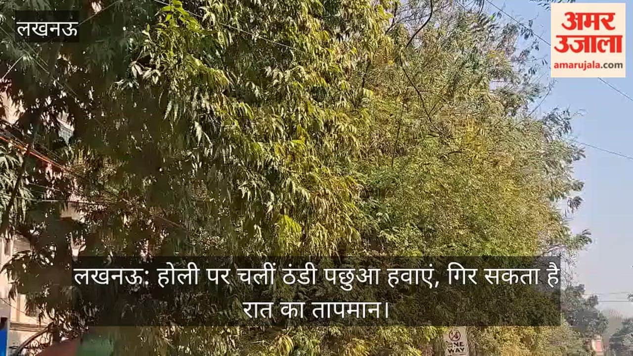 लखनऊ: होली पर चलीं ठंडी पछुआ हवाएं, गिर सकता है रात का तापमान