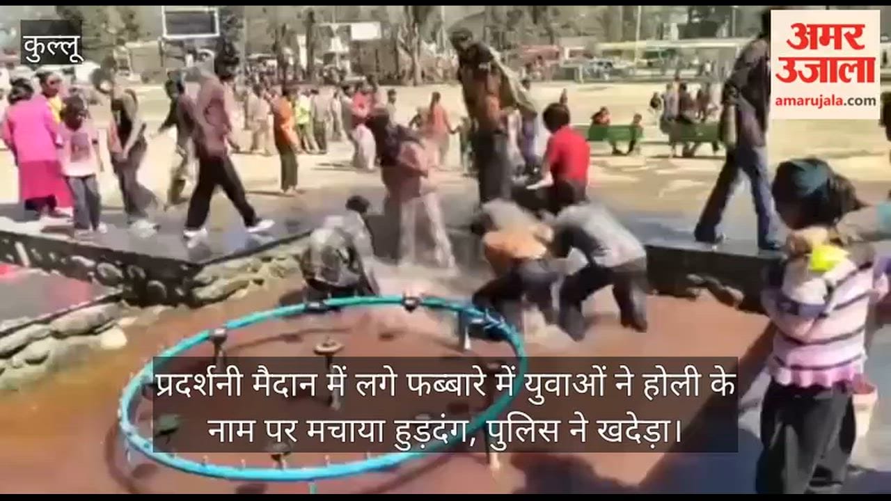 Youth created ruckus at the fountain in the exhibition ground,