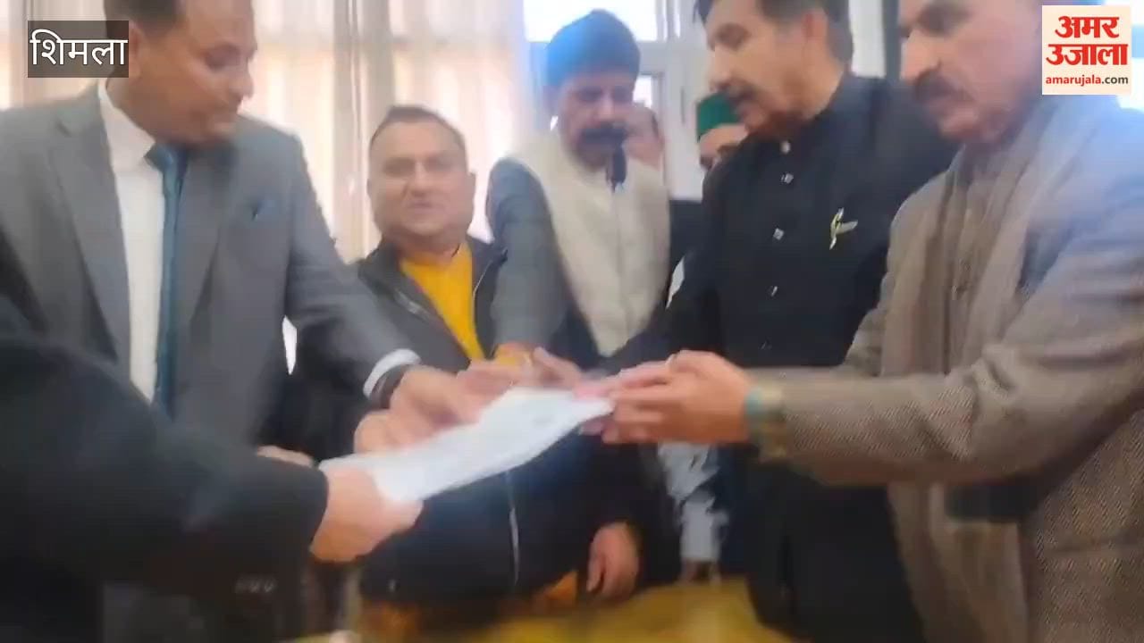 Shimla Anurag Sharma filed his nomination papers in the Assembly in the presence of Chief Minister Sukhwinder Singh Sukhu