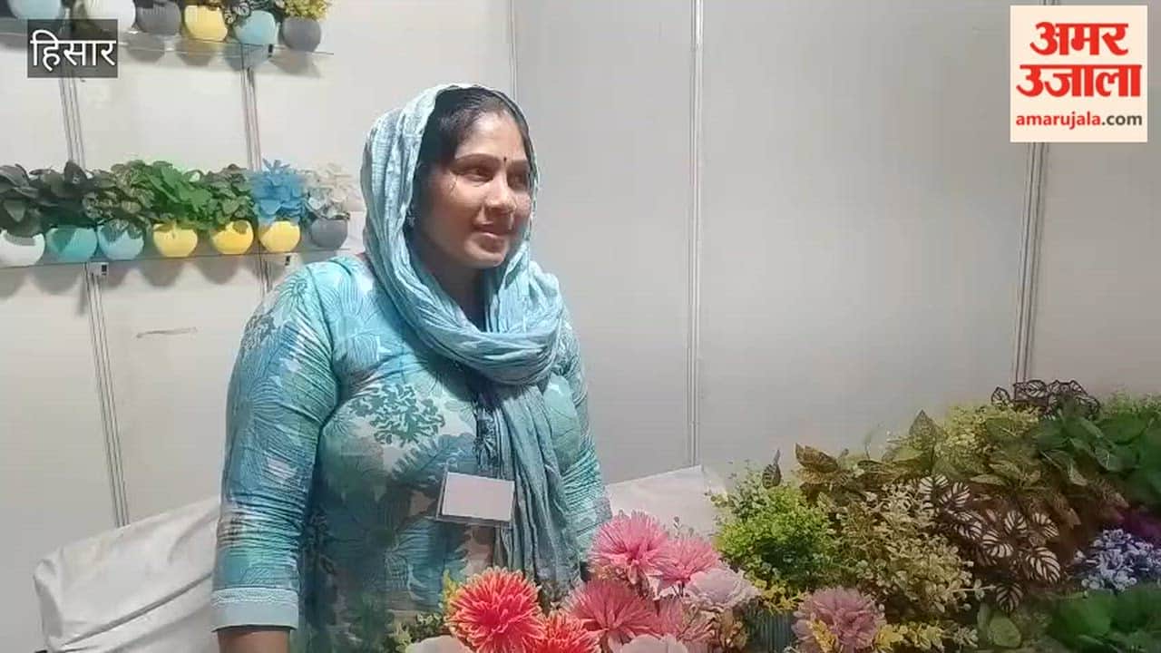 Hariom and Sanjana's handicrafts were appreciated at the MSME exhibition in Hisar.