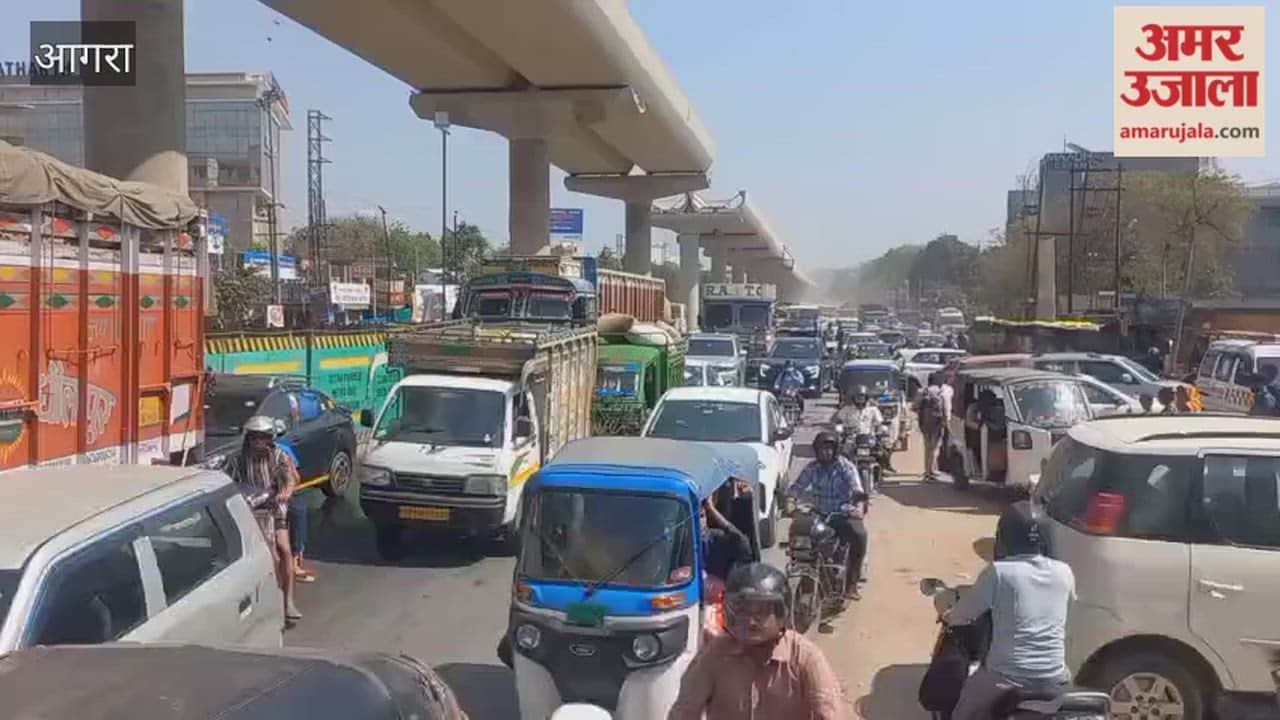 Traffic Chaos in Agra During CM Yogi’s Visit Highway Closed and Commuters Stuck in Long Jam