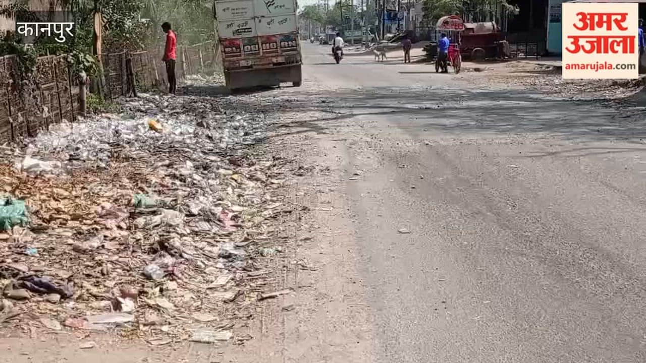Kanpur: Piles of garbage along Bhimsen Road