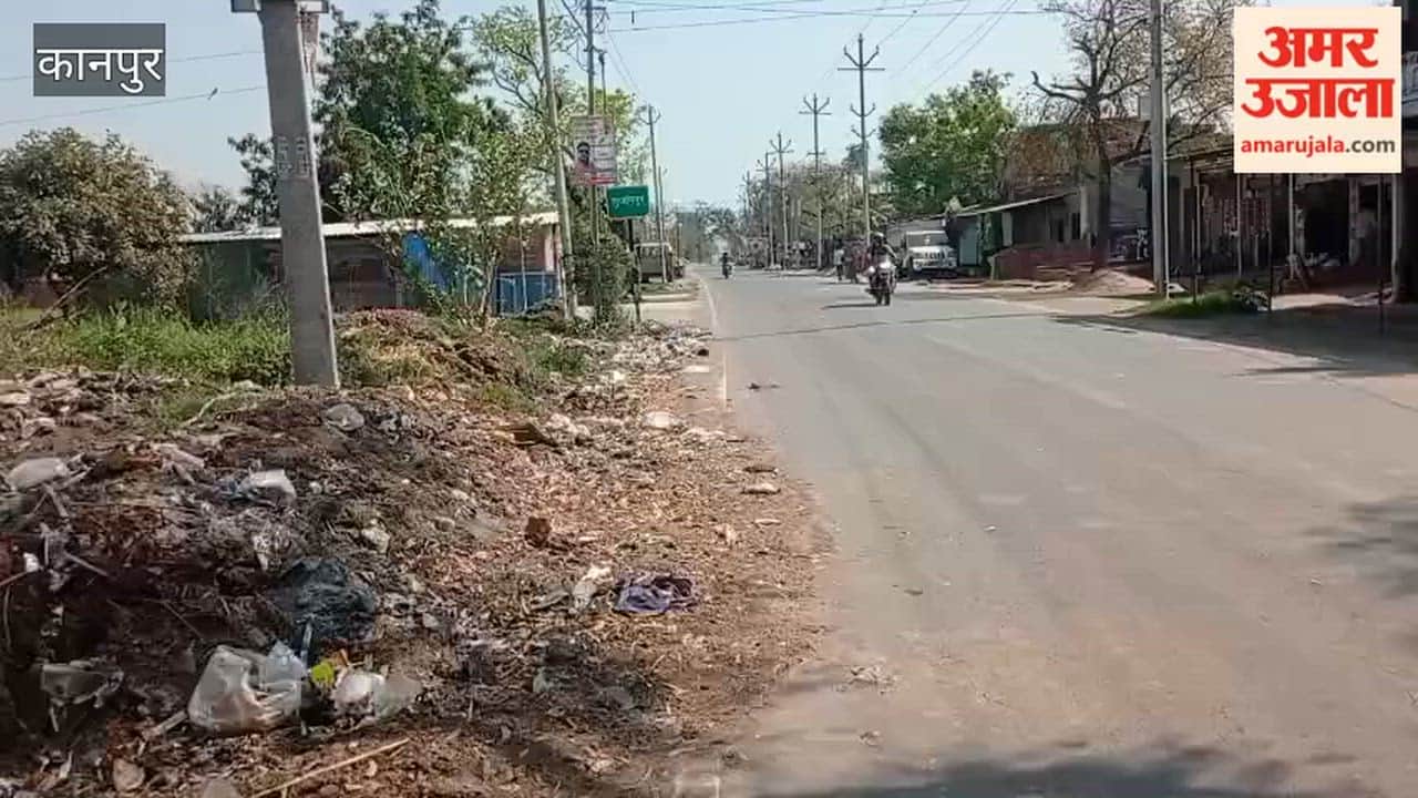 Kanpur: Garbage looms large on the road in Sujanpur village, making life unbearable