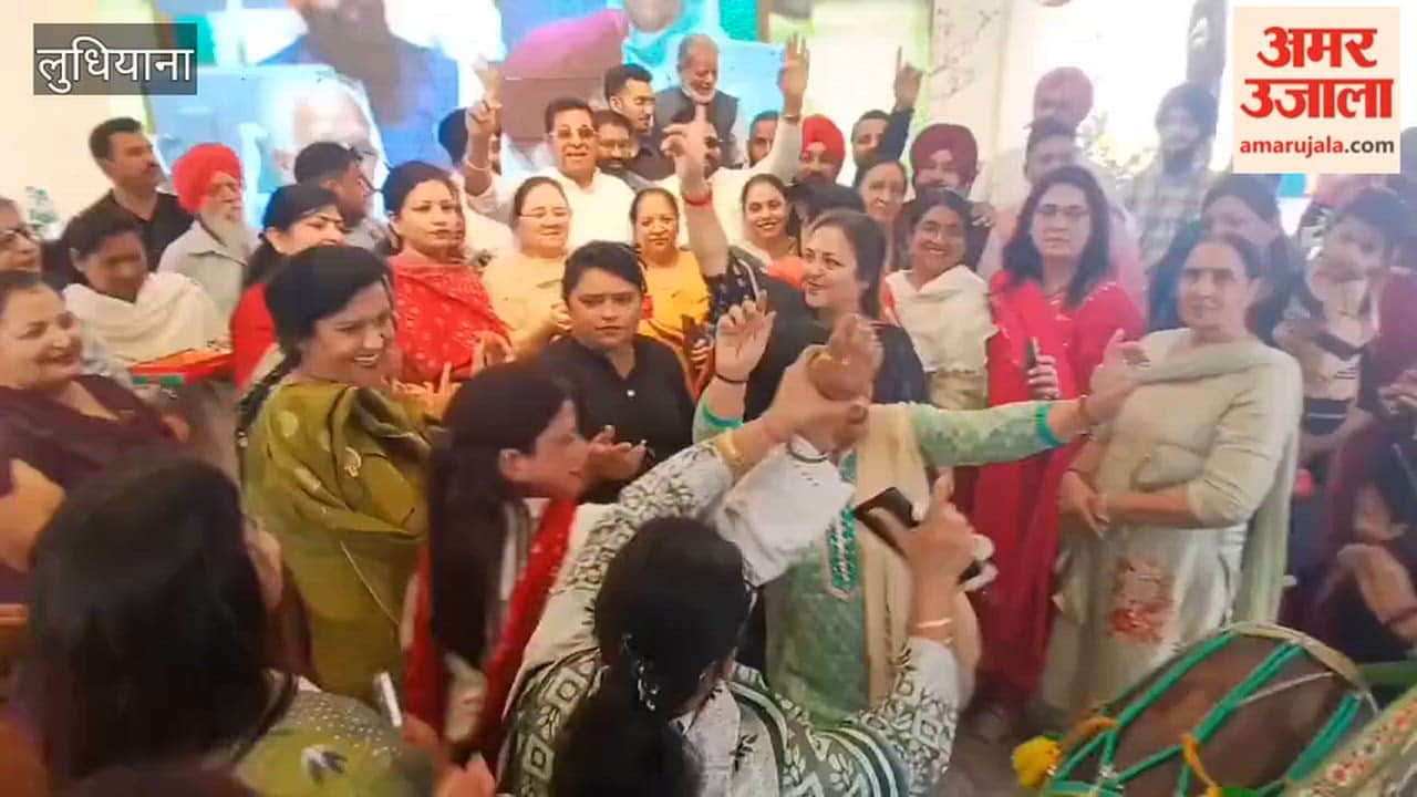 Women in Ludhiana celebrate the announcement of Rs 1000