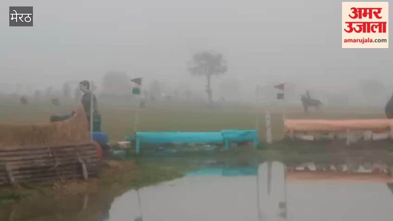 Impressive Cross-Country Equestrian Performance Amid Dense Fog in Meerut