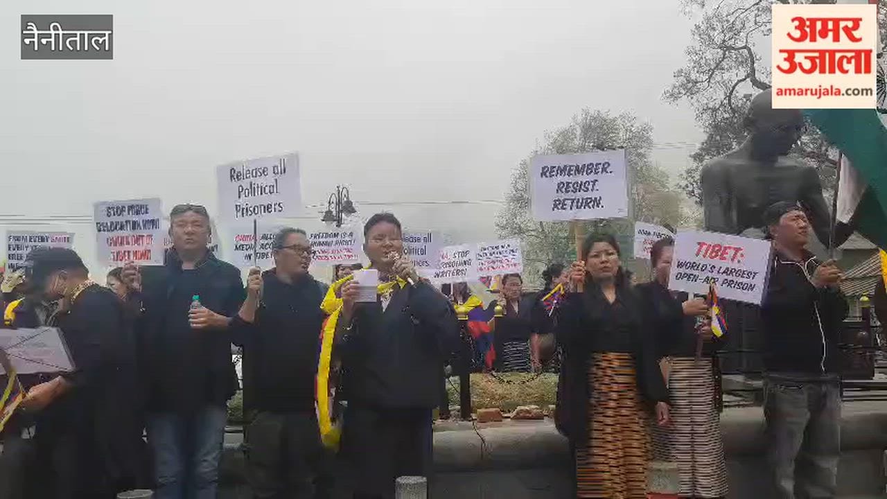 Procession in Nainital on Tibetan People's Movement Day