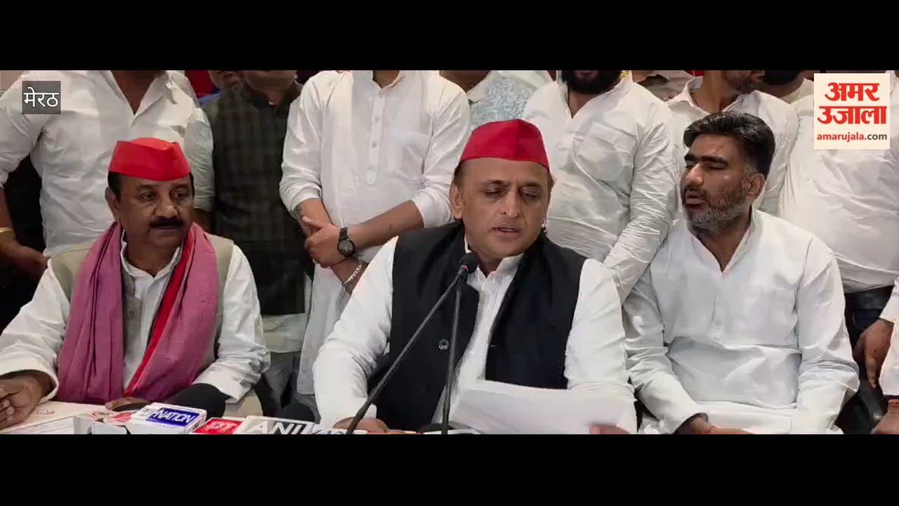 Meerut: Akhilesh Yadav said- We will not let injustice happen to the traders of Central Market.