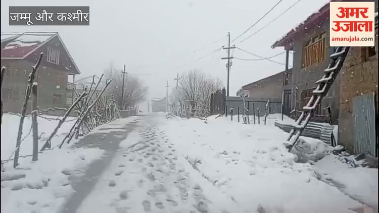 Jammu Kashmir: जोजिला पास और द्रास में भारी बर्फबारी, पहाड़ों पर बिछी सफेद चादर