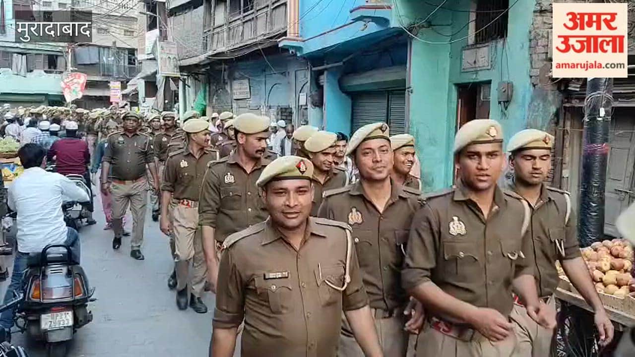 Police conduct foot march in the city in view of festivals