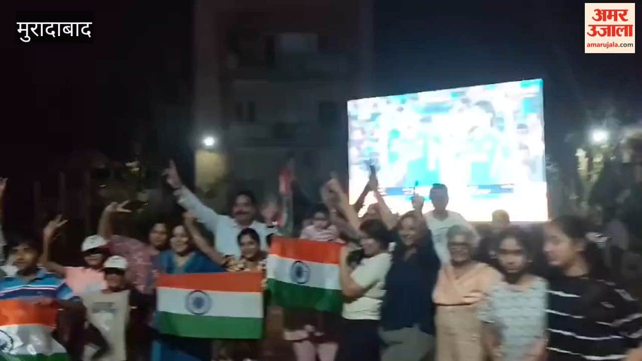 Celebrations erupted in societies after India won the final, distributing sweets to celebrate