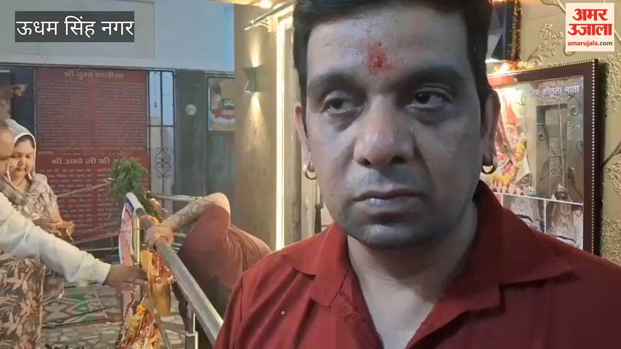 Crowds of devotees gathered at Siddhpeeth Maa Shri Sheetla Mata Temple in kashipur