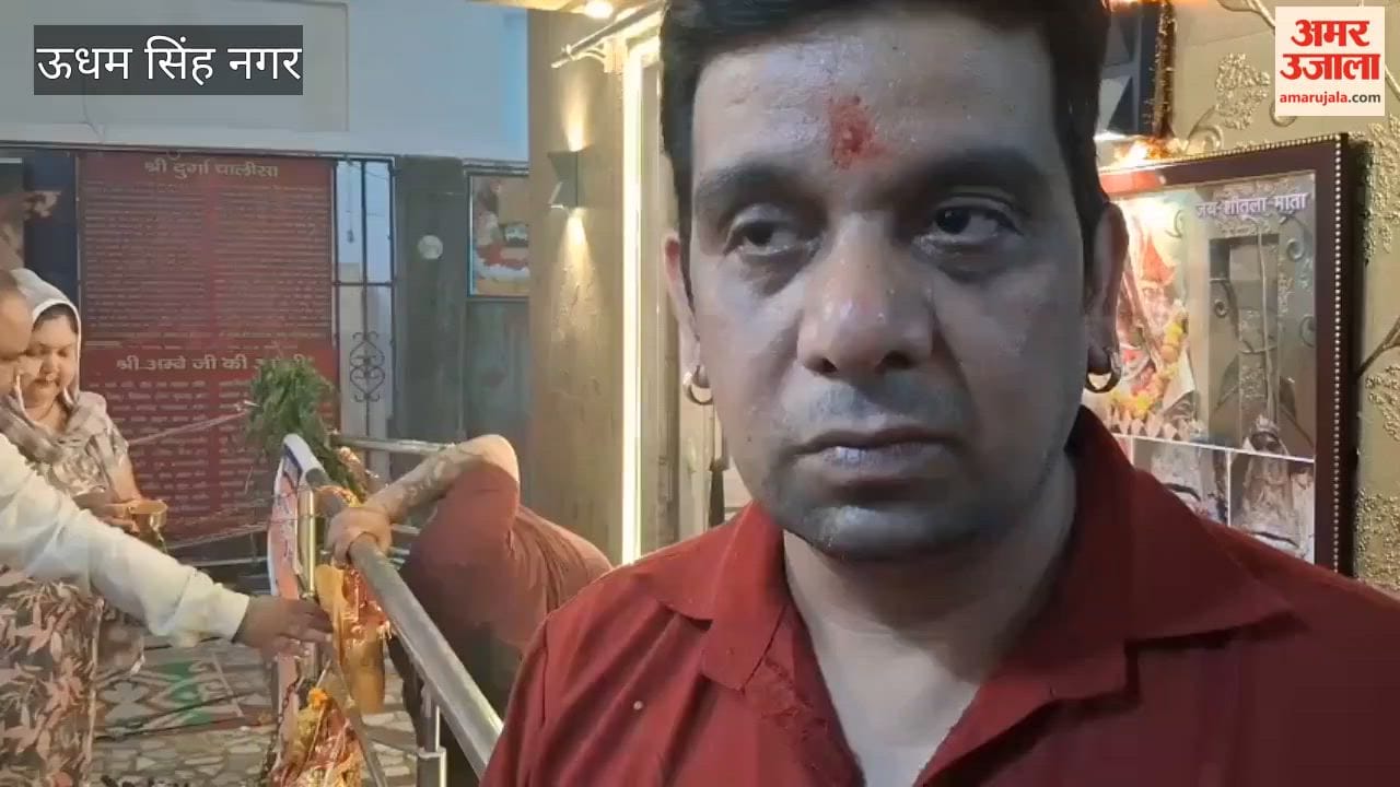 Crowds of devotees gathered at Siddhpeeth Maa Shri Sheetla Mata Temple in kashipur