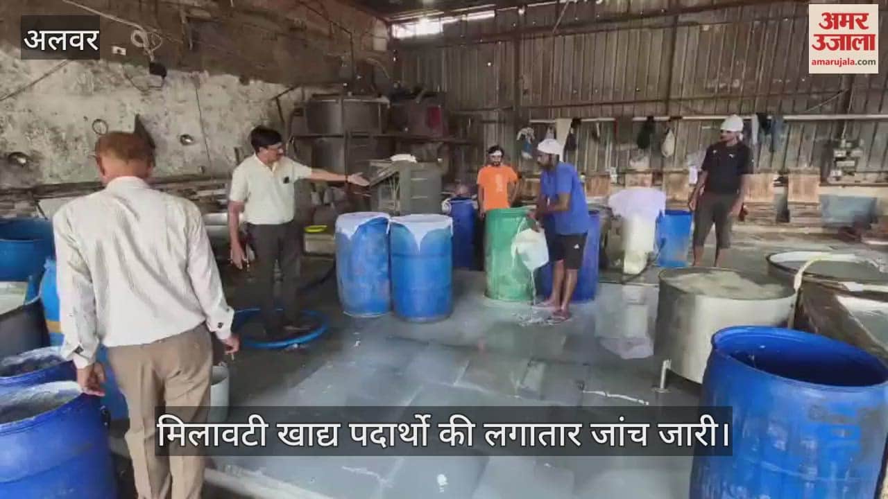 Alwar News: Food Department Destroys 400 Liters of Contaminated Milk Before Diwali; Fake ghee seized