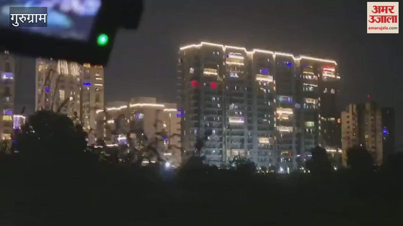 gurugram decorated with colourful lights for diwali festival