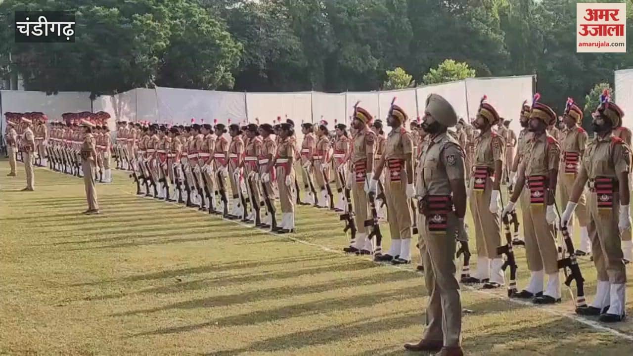 Preparations for the police parade at Chandigarh Sector 17 Police Station