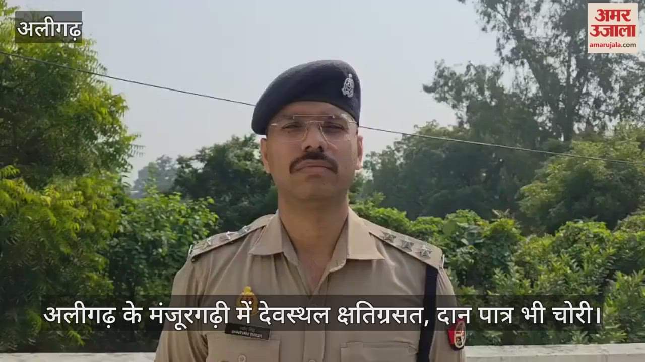 अलीगढ़ के मंजूरगढ़ी में देवस्थल क्षतिग्रसत, दान पात्र भी चोरी