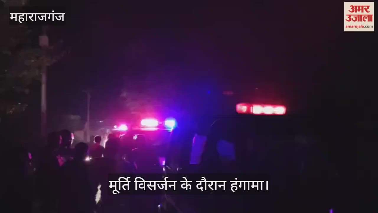 People created ruckus during idol immersion, police pacified them.