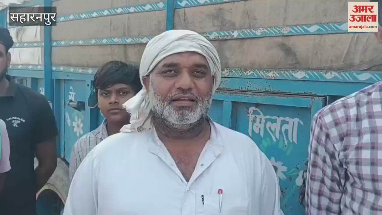 Saharanpur: Paddy tractor-trolley stopped at Thinikund Barrage for the third day