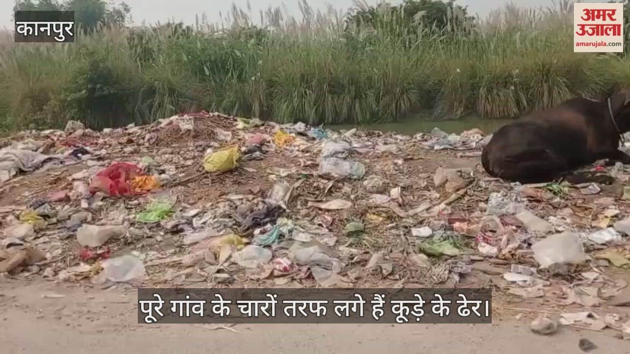 कानपुर: सरकारी सुस्ती का शिकार कूड़ा निस्तारण प्लांट, कल्याणपुर के कुरसौली गांव में गंदगी के ढेर