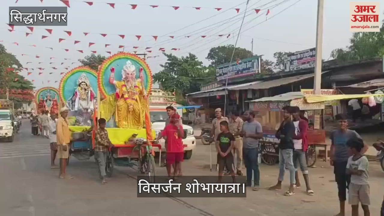The immersion procession of Goddess Lakshmi was carried out with great pomp in Biscohar town.
