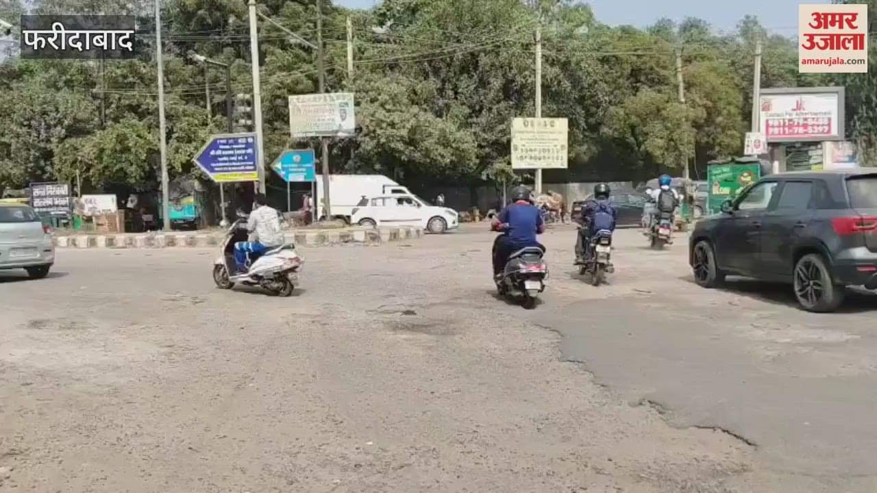 Despite patchwork, potholes at Faridabad's Hardware Chowk remain unfilled