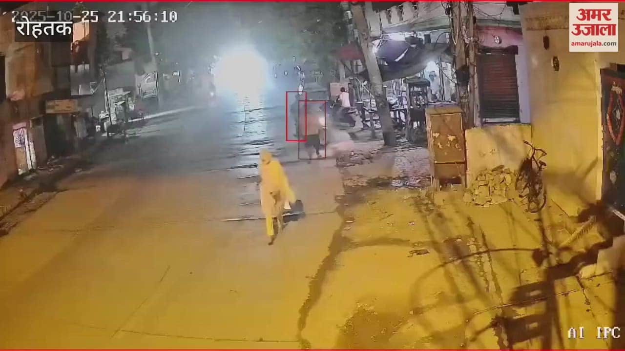 truck hits a youth in Rohtak, the incident was captured on CCTV.