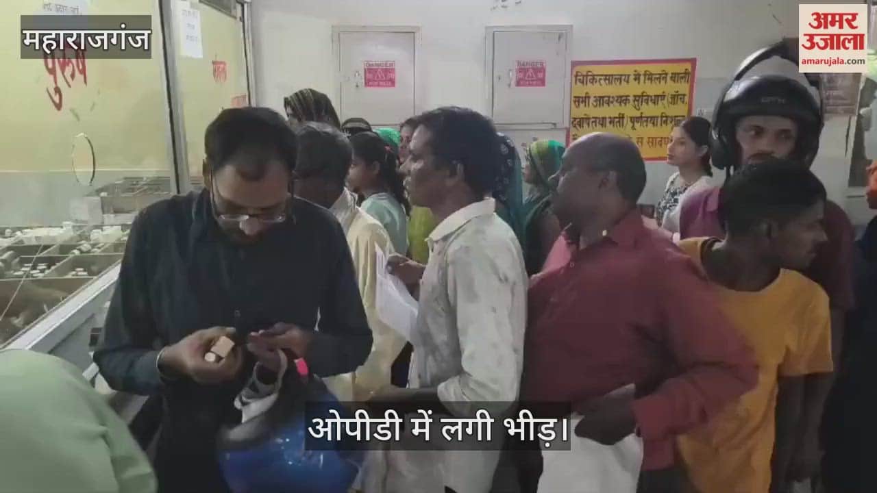 Crowd of patients in the district hospital