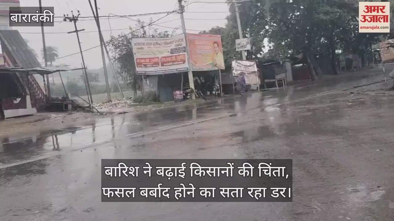 बाराबंकी में बारिश ने बढ़ाई किसानों की चिंता, फसल बर्बाद होने का सता रहा डर